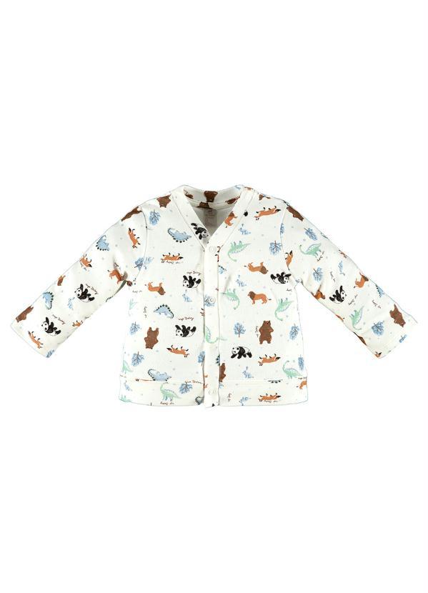 Up Baby - Cardigan Bebê em Suedine Bege