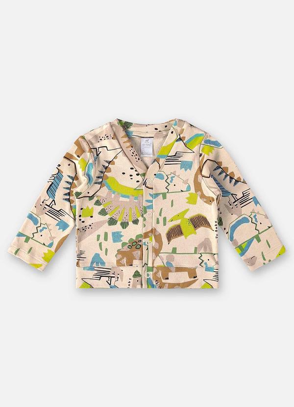 Up Baby - Cardigan em Suedine Bebê Menino Bege 1