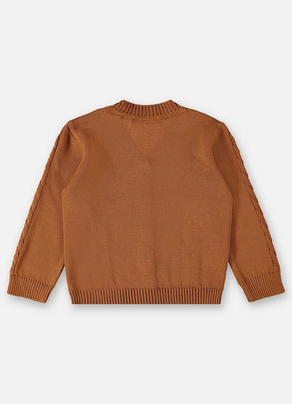 Up Baby - Cardigan em Tricô Infantil Menino Marrom 4