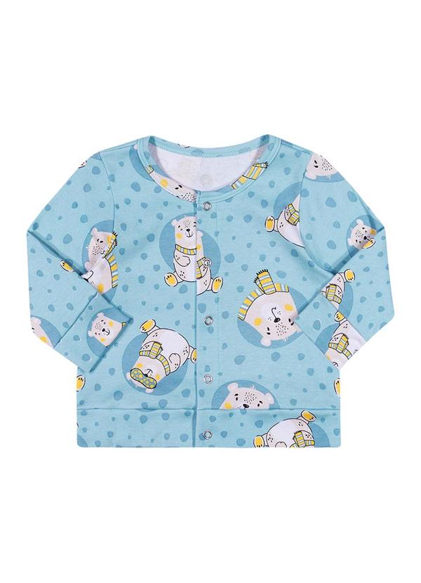 Alenice - Cardigan Ursinho Unissex Azul