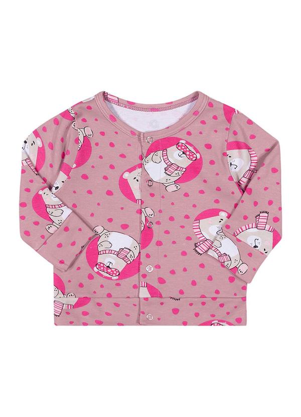 Alenice - Cardigan Ursinho Unissex Rosa  3