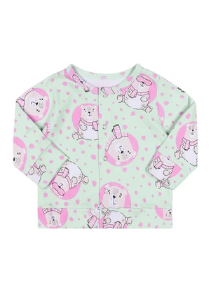 Outlet - Cardigan Ursinho Unissex Verde - OUTLET