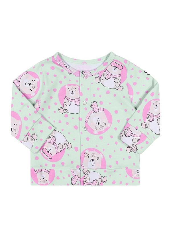 Alenice - Cardigan Ursinho Unissex Verde