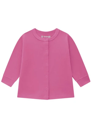 Brandili Baby - Casaco Bebê Unissex em Cotton Rosa - BRANDILI BABY