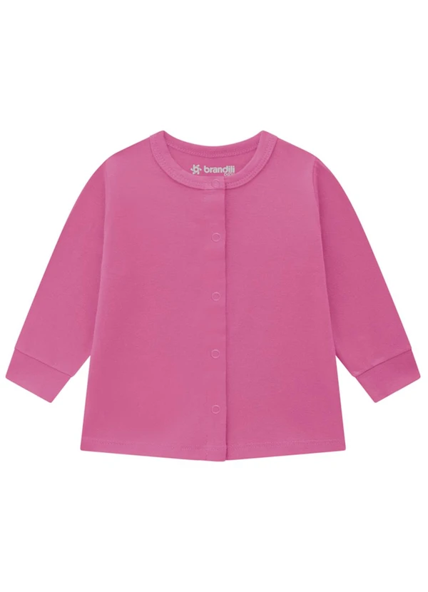 Brandili Baby - Casaco Bebê Unissex em Cotton Rosa