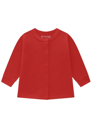 Brandili Baby - Casaco Bebê Unissex em Cotton Vermelho - BRANDILI BABY