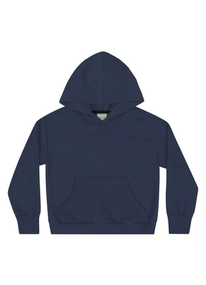 Quimby - Casaco com Capuz Infantil Unissex Azul - QUIMBY