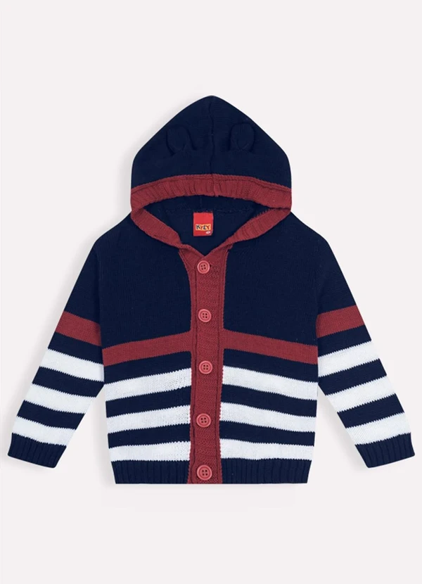 Kyly - Casaco com Orelhinhas Infantil Menino Azul 4