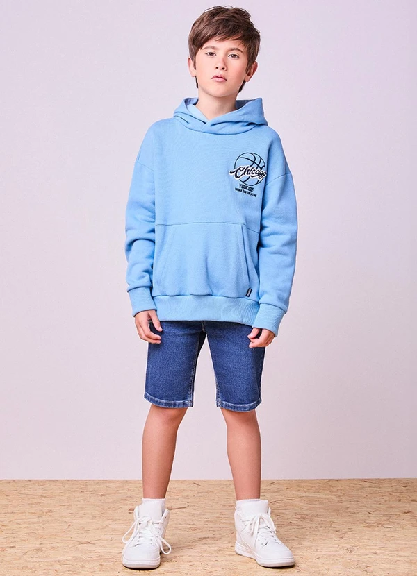 Youccie - Casaco de Moletom com Bordado Azul 3