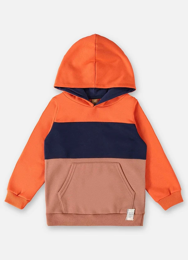 Up Baby - Casaco em Moletom Infantil Menino Laranja 5