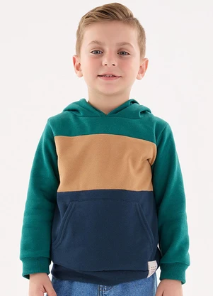 Up Baby - Casaco em Moletom Infantil Menino Verde - UP BABY