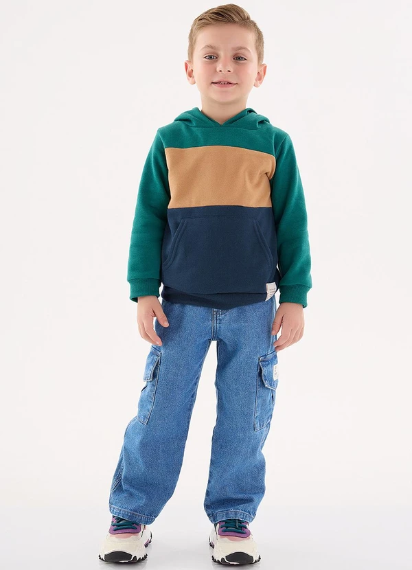 Up Baby - Casaco em Moletom Infantil Menino Verde 3