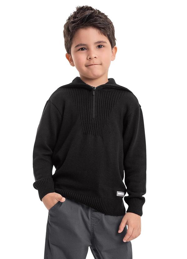 Quimby - Casaco em Tricô Infantil Menino Preto
