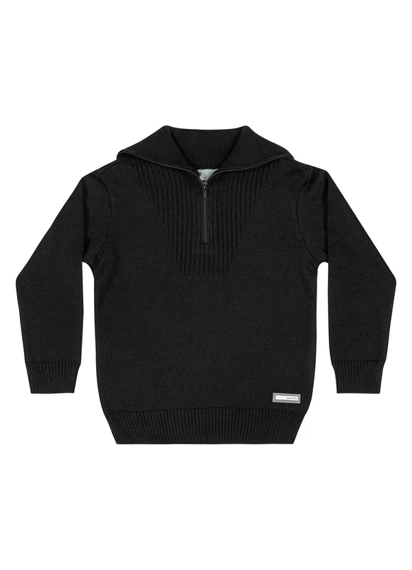 Quimby - Casaco em Tricô Infantil Menino Preto 5