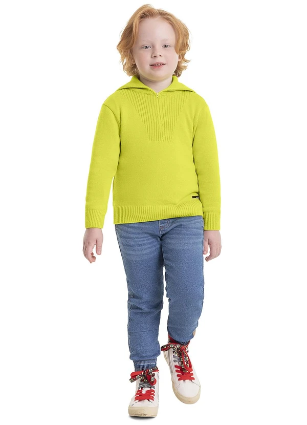 Quimby - Casaco em Tricô Infantil Menino Verde 3