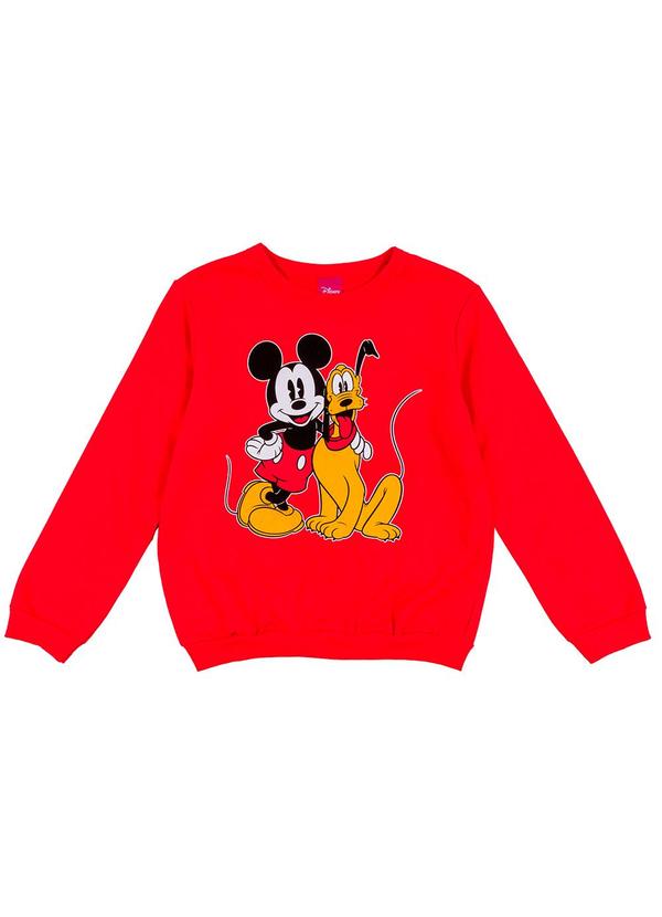 Disney - Casaco Estampado Mickey e Pluto Vermelho