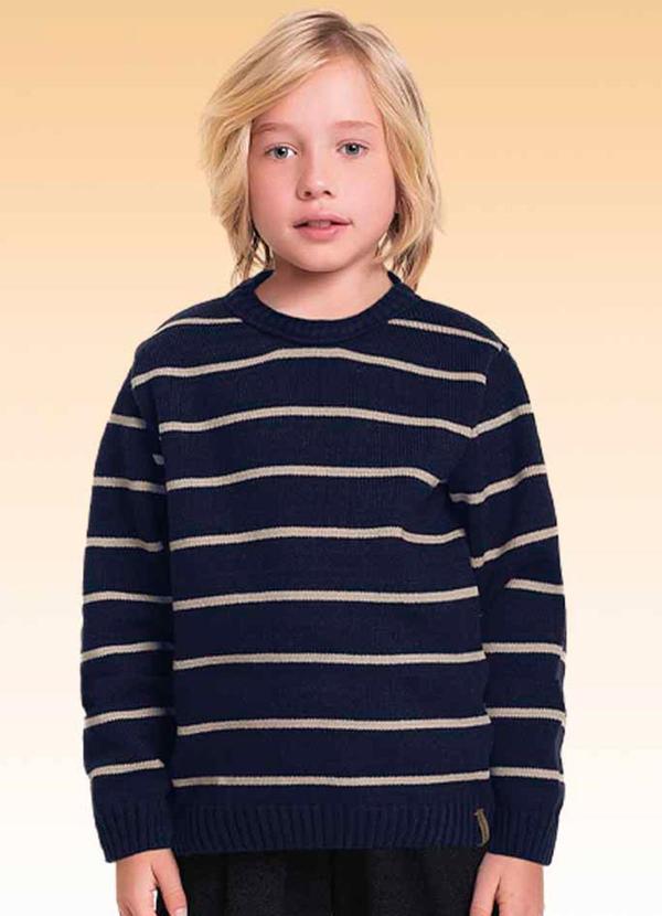 Fakini Kids - Casaco Fechado Tricot Azul