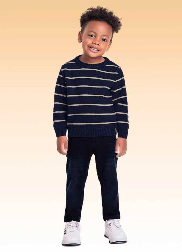 Fakini Kids - Casaco Fechado Tricot Azul 3