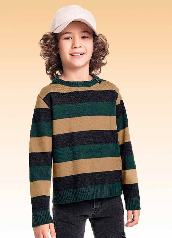 Fakini Kids - Casaco Fechado Tricot  Verde