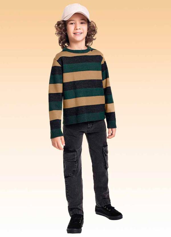Fakini Kids - Casaco Fechado Tricot Verde 2