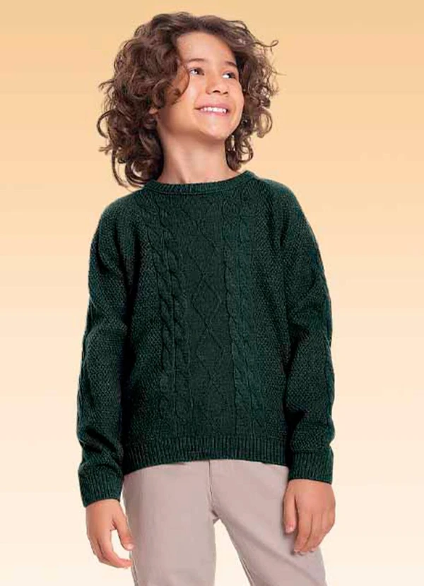 Fakini Kids Casaco Fechado Tricot Verde