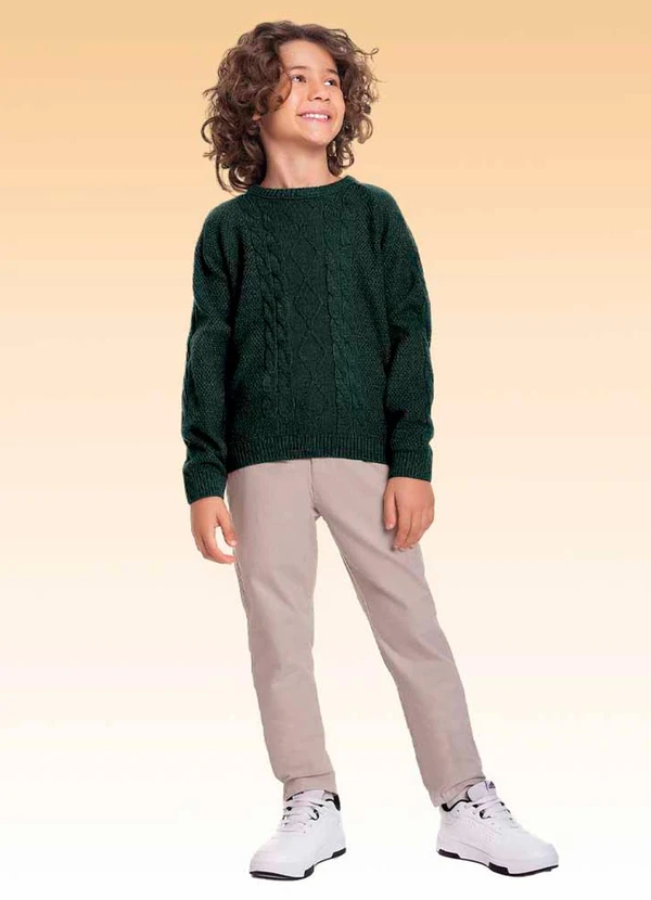 Fakini Kids - Casaco Fechado Tricot Verde 2