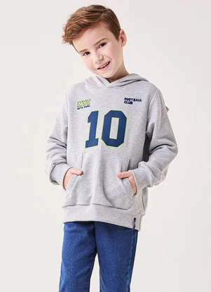 Bimbi - Casaco Football Club com Bolso Canguru Cinza - BIMBI