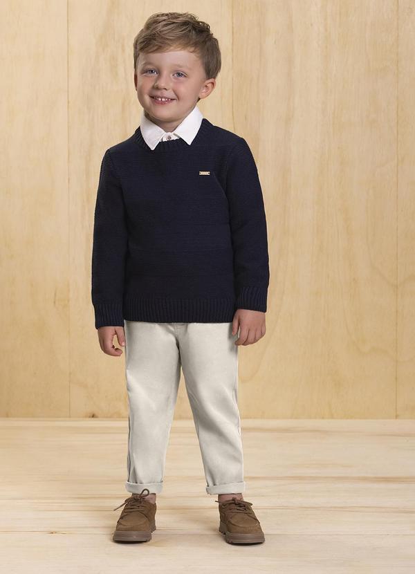 Ioluig - Casaco Infantil em Tricô Azul