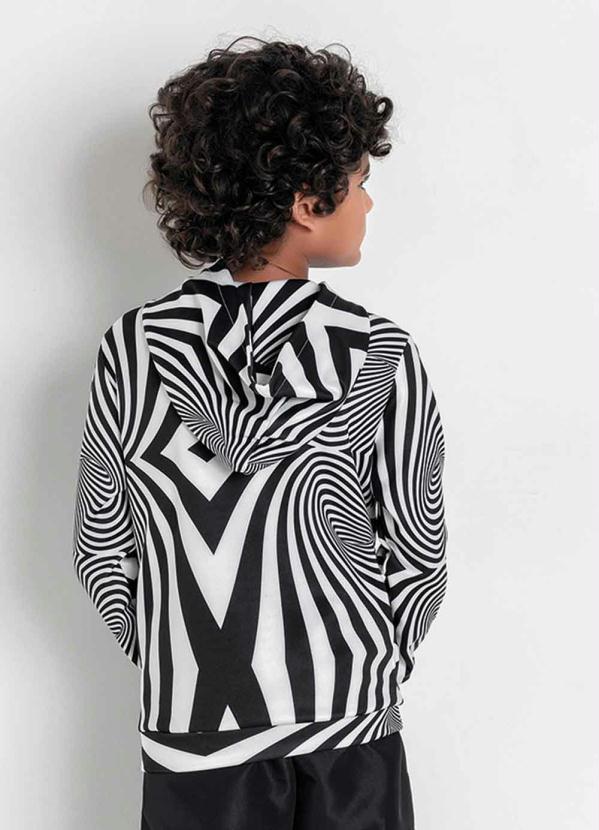 Outlet - Casaco Infantil Estampa Gráfica com Capuz 2