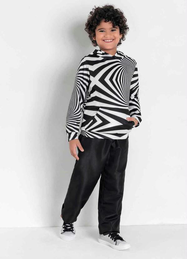 Outlet - Casaco Infantil Estampa Gráfica com Capuz 3