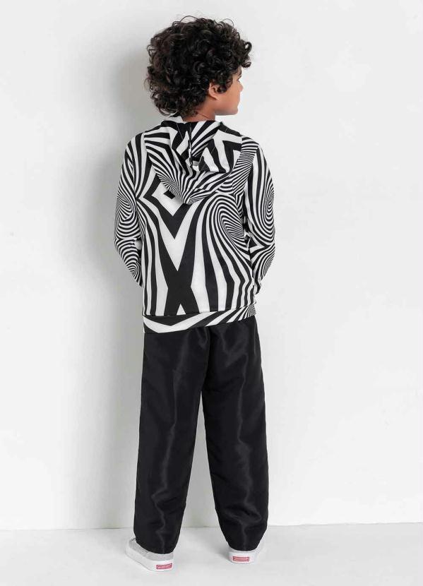 Outlet - Casaco Infantil Estampa Gráfica com Capuz 4