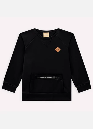 Milon - Casaco Infantil Menino Básico Preto - MILON