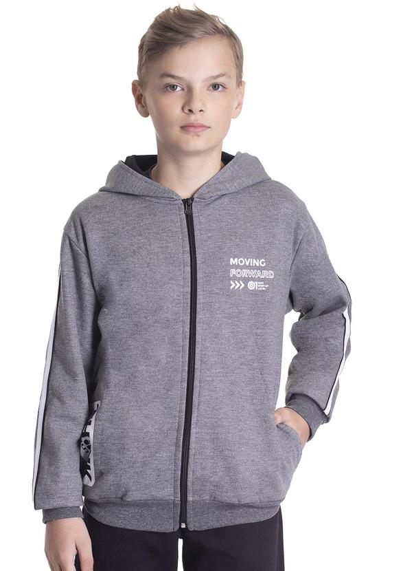 Randa Mundu - Casaco Masculinaulino Moletom Cinza