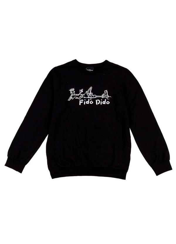 Fido Dido - Casaco Masculino Juvenil Estampado Preto