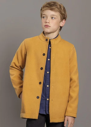 Ioluig - Casaco Menino Lã Batida Marrom - IOLUIG