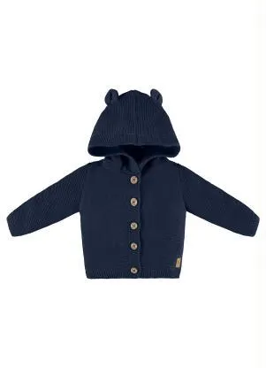 Up Baby - Casaco Unissex Bebê em Tricot Azul - UP BABY