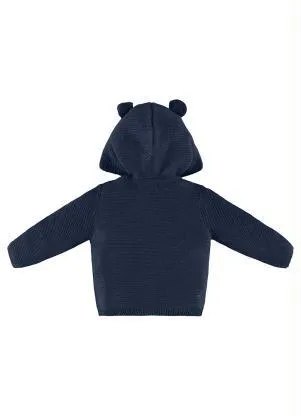 Up Baby - Casaco Unissex Bebê em Tricot Azul - UP BABY