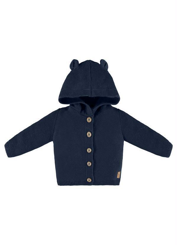 Up Baby - Casaco Unissex Bebê em Tricot Azul