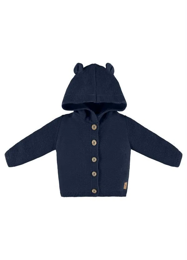 Up Baby - Casaco Unissex Bebê em Tricot Azul