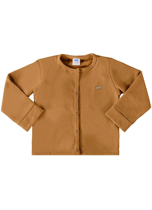 Marlan - Casaco Unissex Malha Tricot Felpado Baby Marrom 3