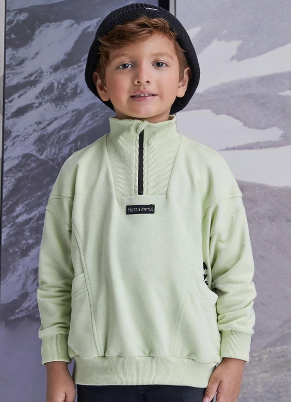 Youccie - Casaco Verde com Gola Alta Verde