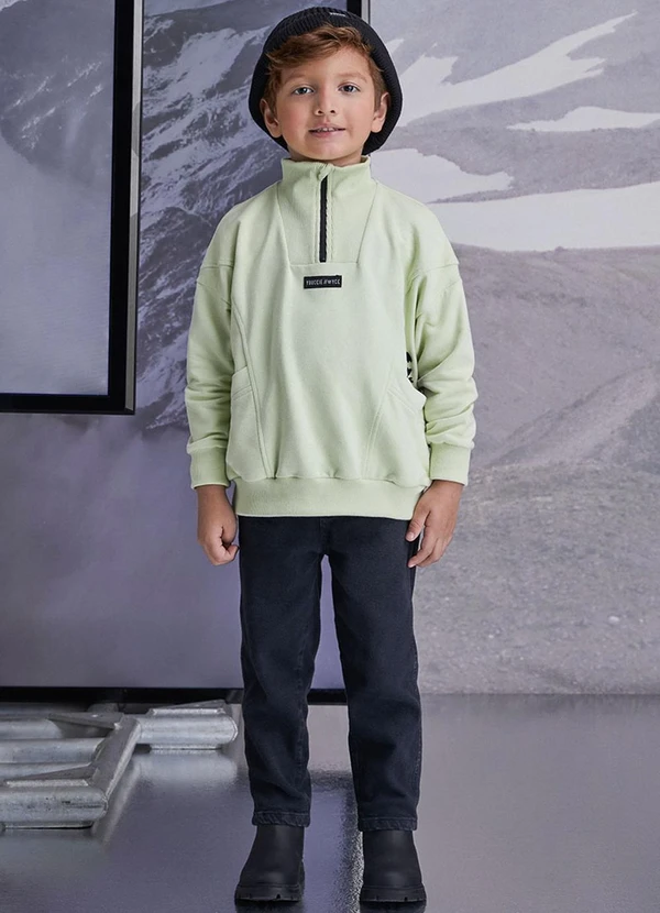 Youccie - Casaco Verde com Gola Alta Verde 3