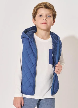 Abrange - Colete Matelassê Infantil Menino Azul - ABRANGE