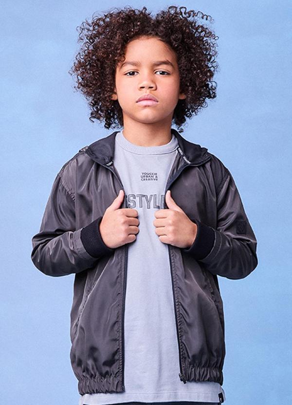 Youccie - Jaqueta Corta Vento Cinza Cinza 1