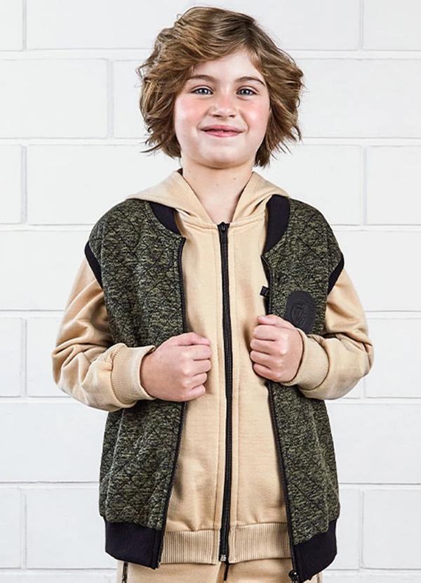 Youccie - Jaqueta Infantil com Capuz Bege
