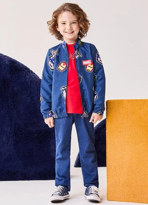 Bimbi - Jaqueta Infantil Menino da Marvel Azul - BIMBI