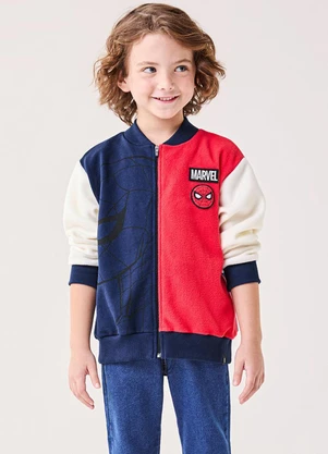 Bimbi - Jaqueta Infantil Menino Homem-Aranha Marvel Azul - BIMBI