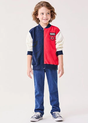 Bimbi - Jaqueta Infantil Menino Homem-Aranha Marvel Azul - BIMBI