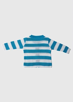 Bento - Tricot Bebê Listrado Azul - BENTO