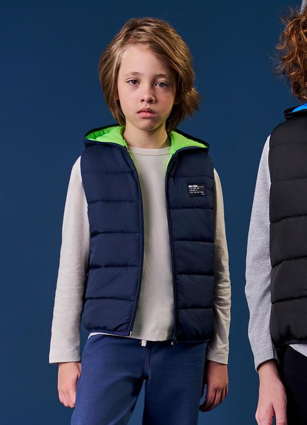 Abrange - Colete com Capuz Azul Marinho